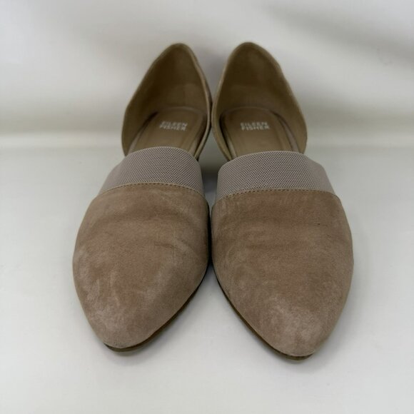 Eileen Fisher Black Velvet Hilly Dorsay Wedge Shoes Beige Women’s Size 9 - Picture 3 of 7